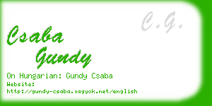 csaba gundy business card